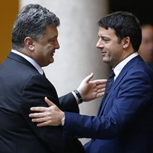 Kiev - Renzi incontra il Presidente Poroshenko