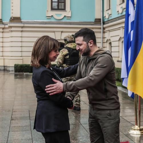 La Presidente greca in visita a Kiev