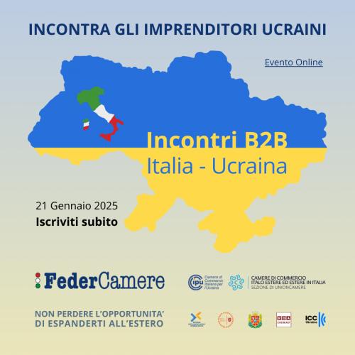 Partecipa al Forum&B2B Italia-Ucraina online del 21 gennaio '25